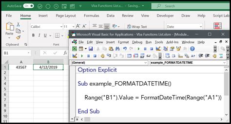 VBA Format function .